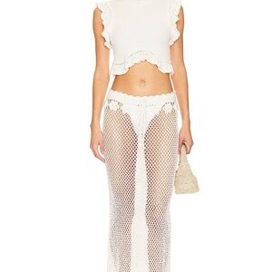 Matching set - revolve zanea ruffle maxi skirt & matching ruffle top